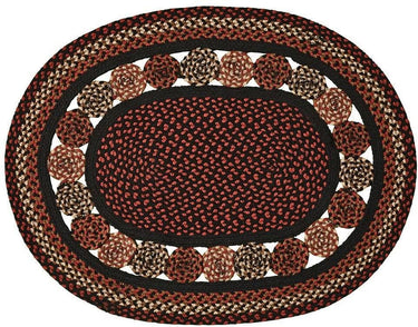 Inner Circles Oval Braided Rug 2.6' x 3.5' Park Designs - The Fox Decor
